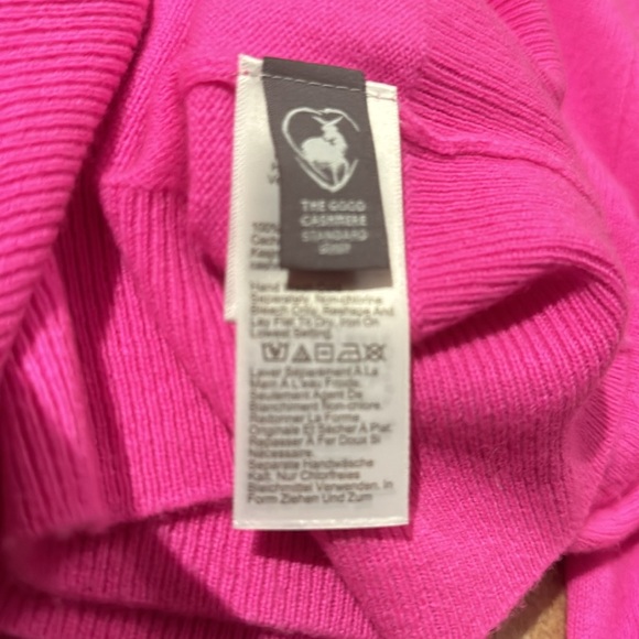 J. Crew CASHMERE Classic-Fit Crewneck Sweater BA400 Neon Tulip Flamingo Pink - S - Picture 7 of 9